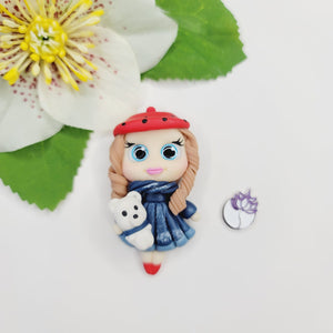 288 Kailey Clay Doll for Bow-Center, Jewelry Charms, Accessories, and More
