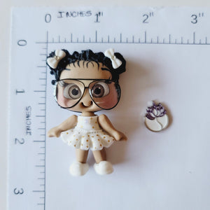 144 Delilah Clay Doll for Bow-Center, Jewelry Charms, Accessories, and More
