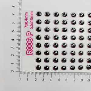 Adhesive Resin Eyes for Clays Multicolor STY R006 Combo P 64Pairs