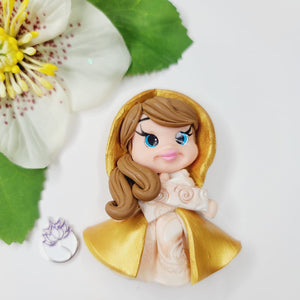 424 Mystic Saga Fairy Clay Doll for Bow-Center, Jewelry Charms, Accessories, and More