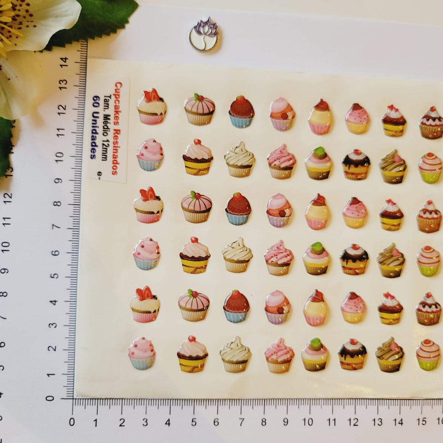 Adhesive Resin Cupcakes (M) MNC 509 12mm 60 Units