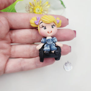 225 Gabrielle Clay Doll for Bow-Center, Jewelry Charms, Accessories, and More