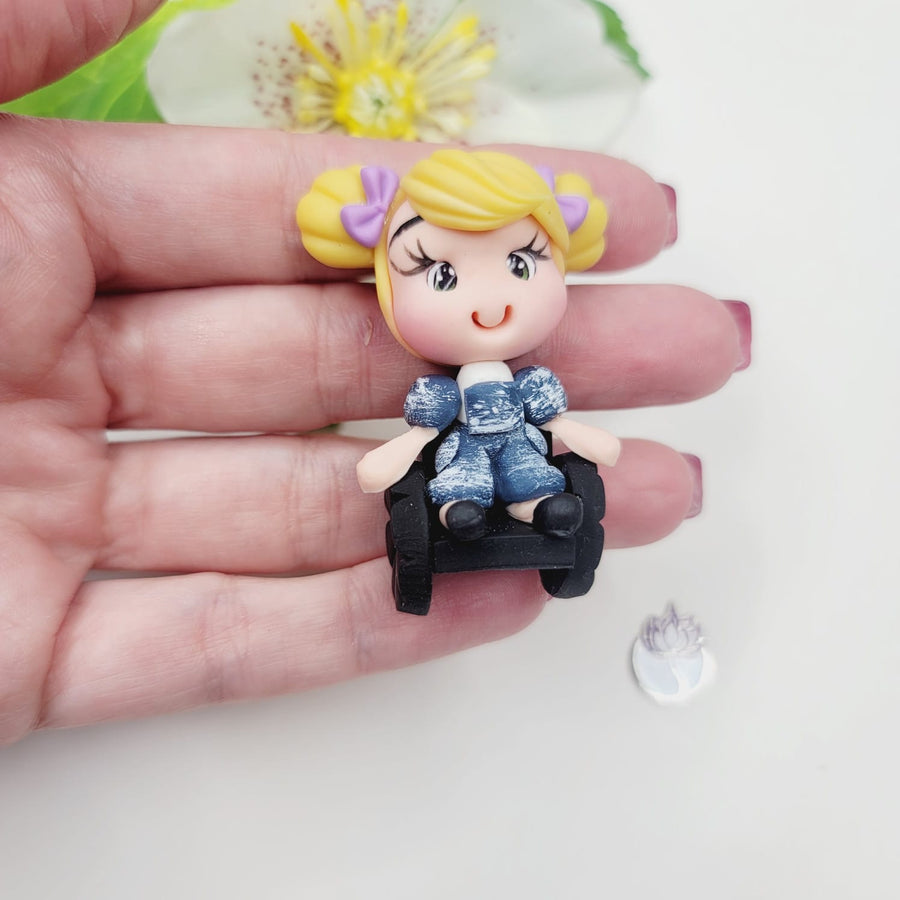 225 Gabrielle Clay Doll for Bow-Center, Jewelry Charms, Accessories, and More