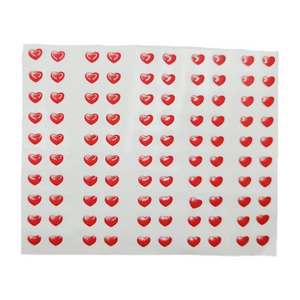 Adhesive Resin Red Hearts (P) MNC 100 Units