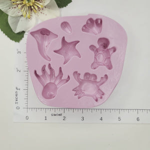 Bottom of the Ocean Creatures Silicone Mold MJ #16