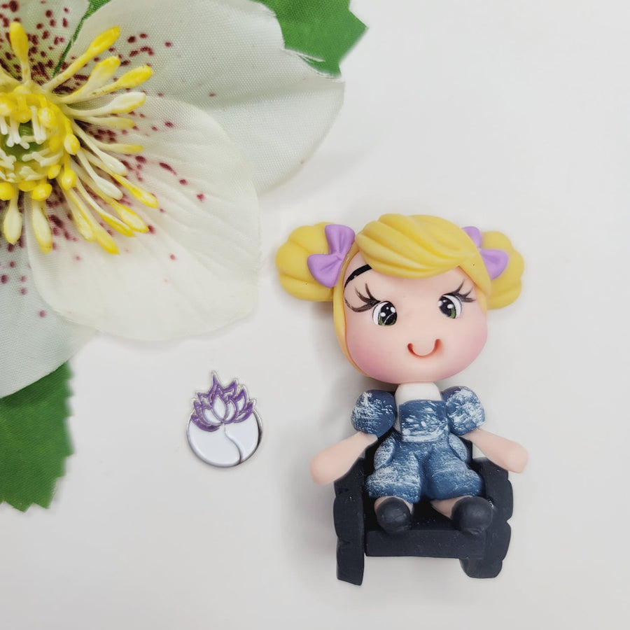 225 Gabrielle Clay Doll for Bow-Center, Jewelry Charms, Accessories, and More