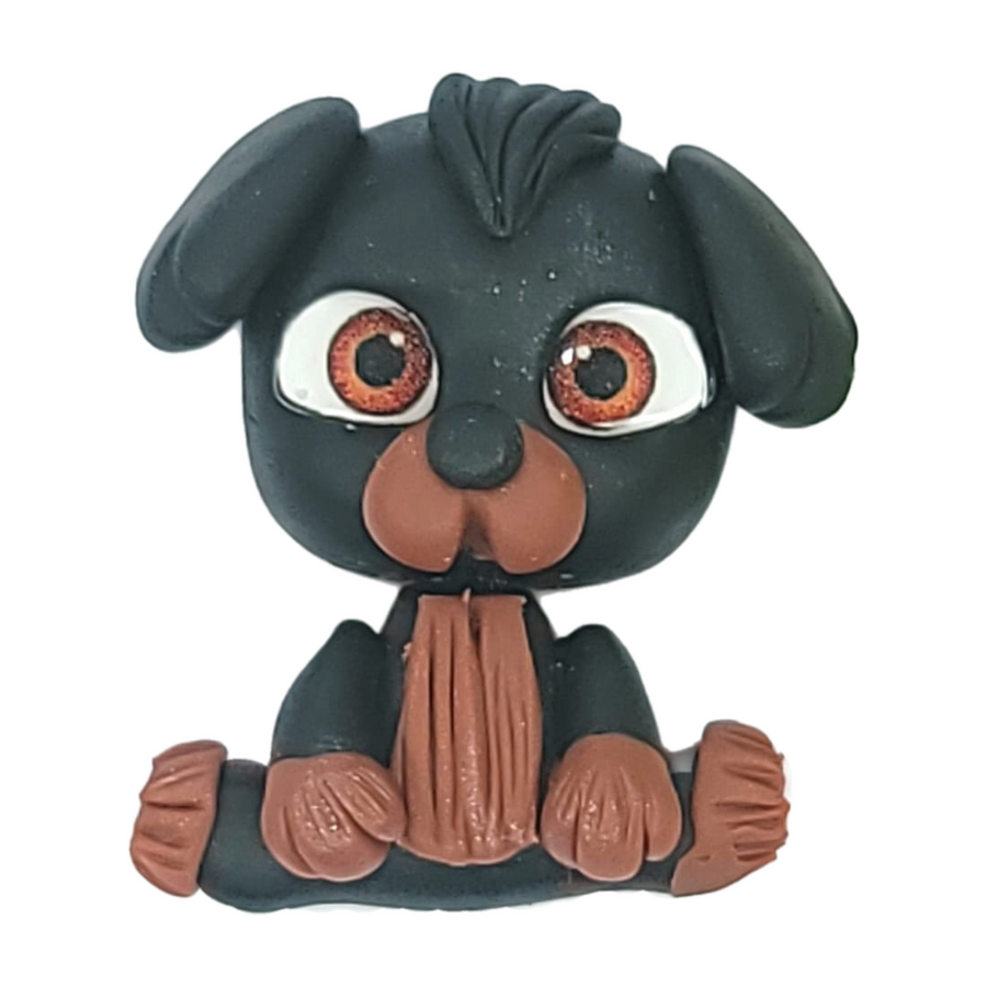 Hunter Dog #250 Clay Doll for Bow-Center, Jewelry Charms, Accessories, and More