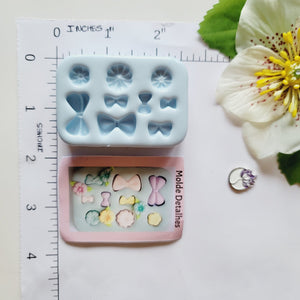 Mini Bows & Flowers Silicone Mold AJ #31