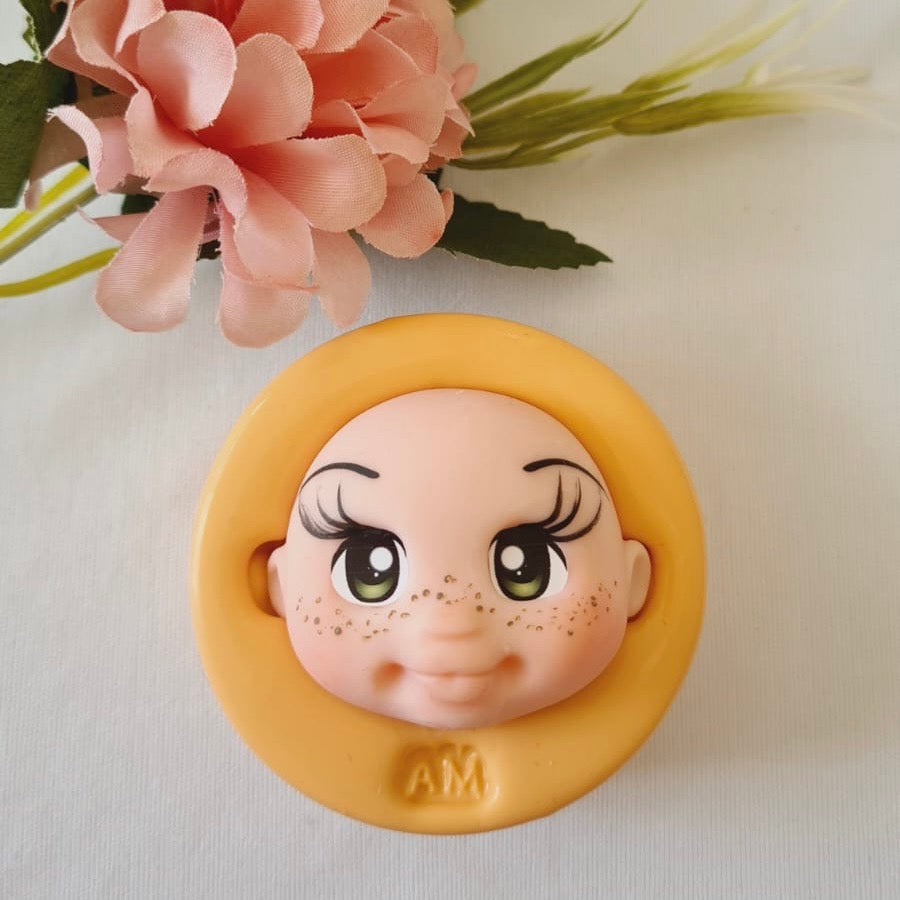 MD #83 Uni Cake top head with mouth kiss 1 Silicone Mold