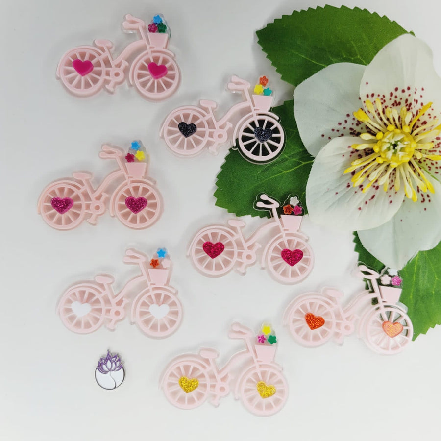 Bicycle Double Acrylic Appliques