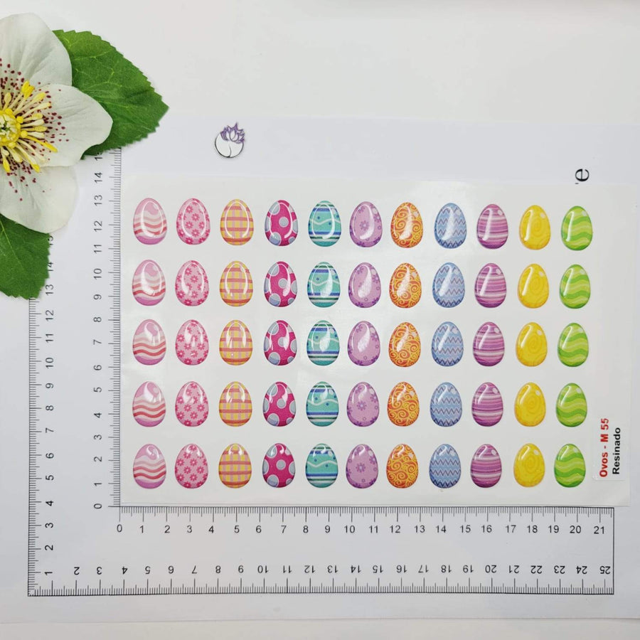 Adhesive Resin Easter Eggs (M) MNC 55 Units