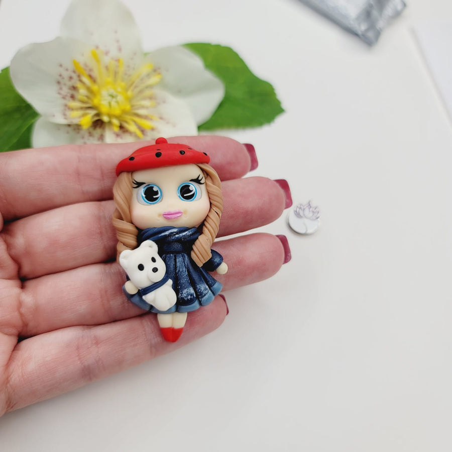 288 Kailey Clay Doll for Bow-Center, Jewelry Charms, Accessories, and More