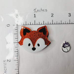 Fox Face Double Acrylic Apliques