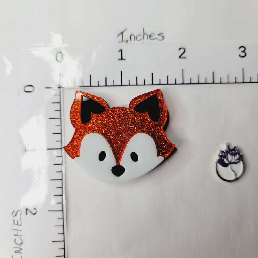 Fox Face Double Acrylic Apliques