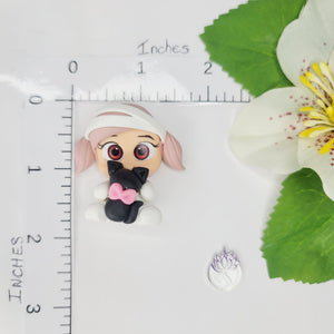053 Baby Mummy 2 Clay Doll for Bow-Center, Jewelry Charms, Accessories and More