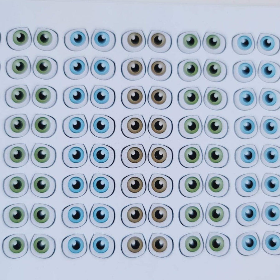 Adhesive Eyes for Clays Multicolor DOT 4045 MED 64Pairs