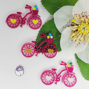 Bicycle Double Acrylic Appliques