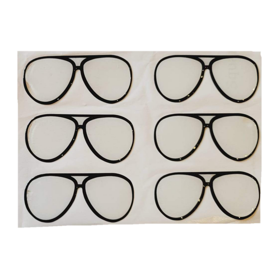 Adhesive Resin Eye Glasses for Clays MNC 524 AVIATOR 9cm 6Units