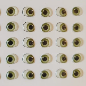 Adhesive Resin Eyes for Clays GREEN ADD MOAC M 25Pairs