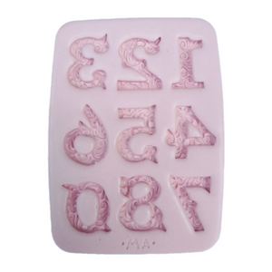 Decorative Numbers  silicone Mold 281 MA