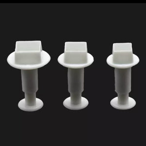 3Pcs/Set Mini Plunger Biscuit  Cookies Cutter Mold