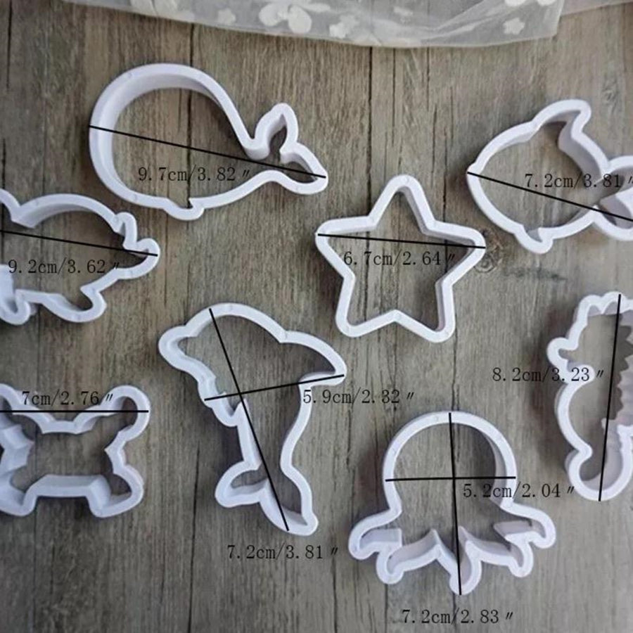 8Pcs/Set Biscuit Cookies Cutter Mold Ocean Creatures