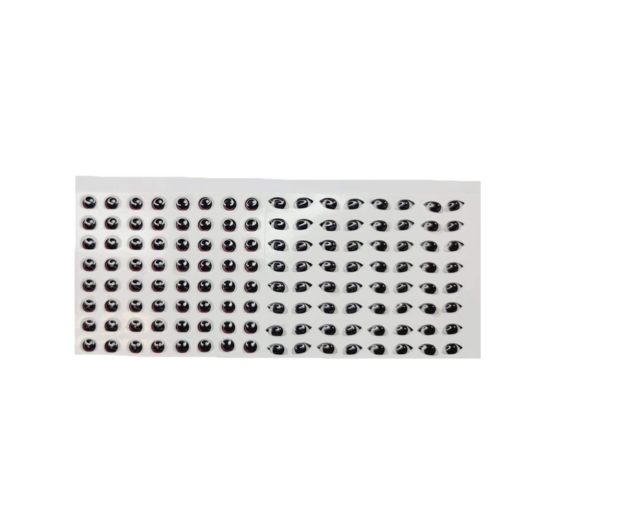 Adhesive Resin Eyes for Clays Multicolor STY R006 Combo P 64Pairs