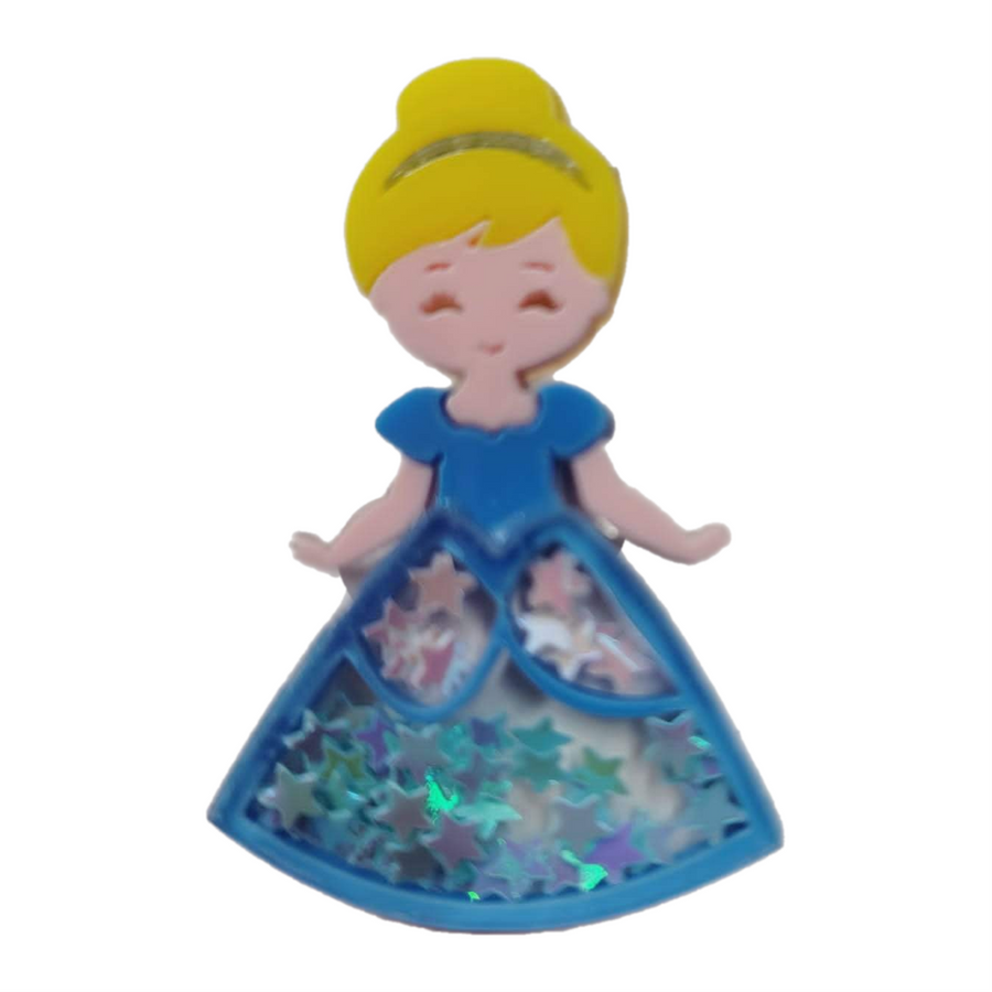 Cinderella Glitter Double Acrylic Apliques
