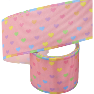 Love Printed Grosgrain Ribbon - 1 1/2" (38mm) - Sold by the Yard