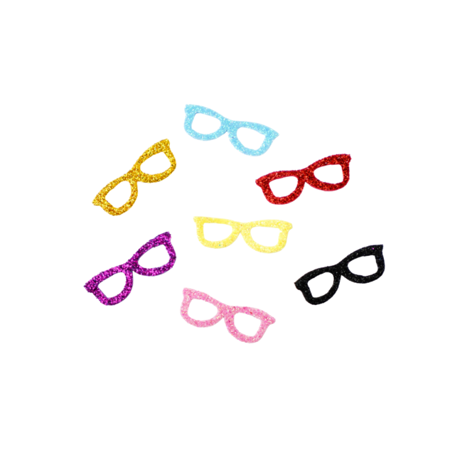 E.V.A. Multicolor Eye Glasses for Clays (50 un) - 3 cm