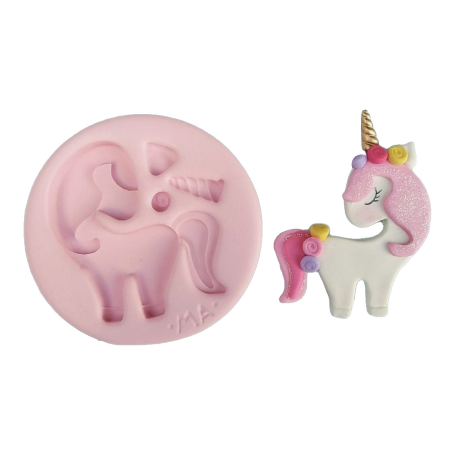 Adorable Flat Unicorn Silicone Mold 244 MA