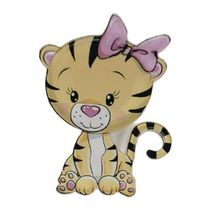 Cute Tiger Acrylic Adhesive Stamped Appliques