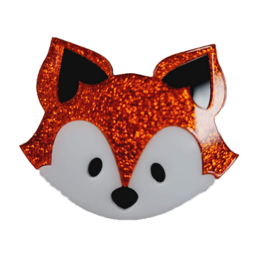 Fox Face Double Acrylic Apliques