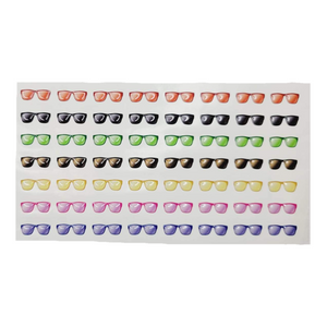 Adhesive Resin SunGlasses for Clays MNC 525 Tradicional 2.2cm 56 Units (Multicolor)